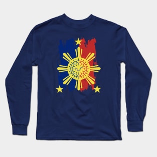 Philippine Flag / 3 Stars & Sun / Baybayin - YA Long Sleeve T-Shirt